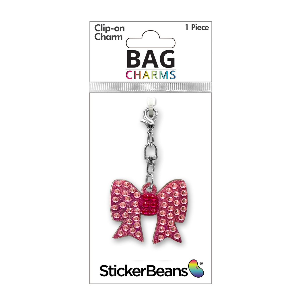 StickerBeans Pink Bow Charm