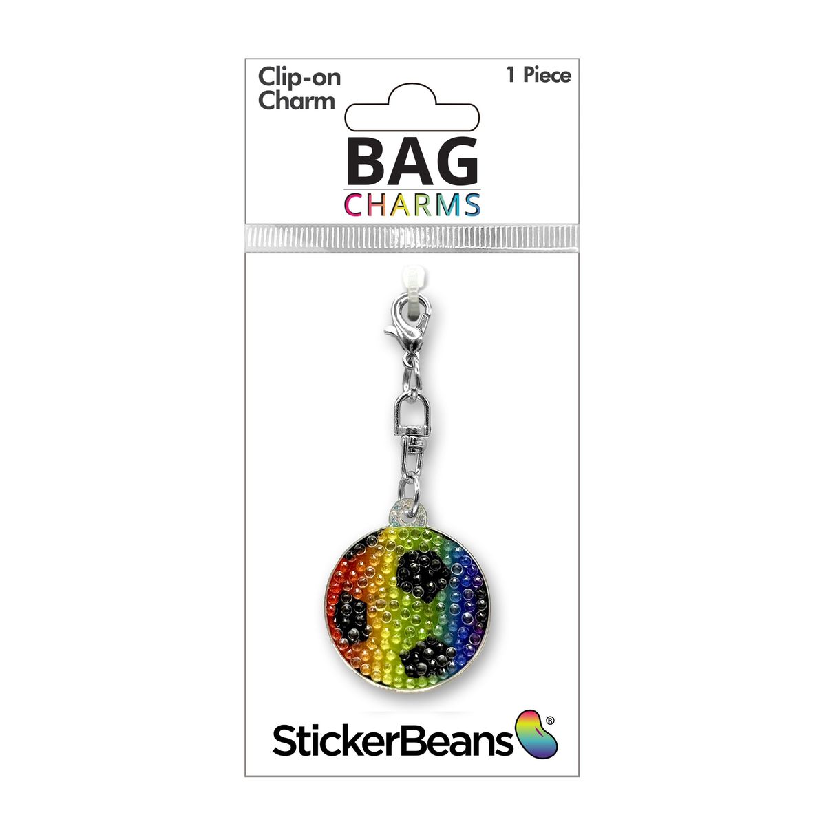 StickerBeans Rainbow Soccerball Charm