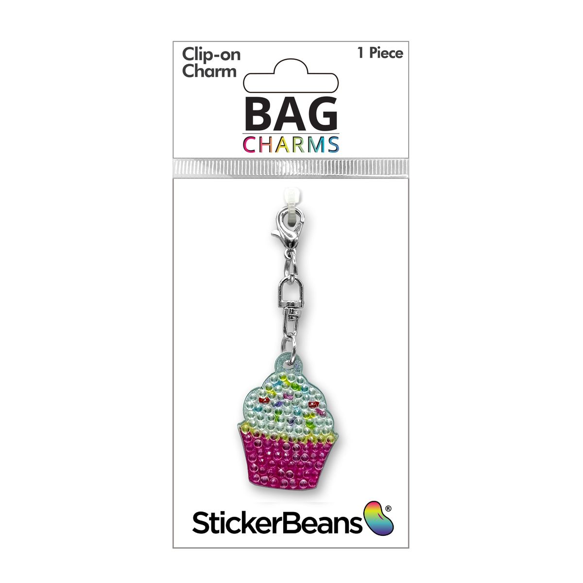 StickerBeans Pink Cupcake Charm
