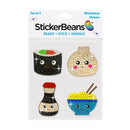 Savory & Sushi Set of 4 2" Rhinestone StickerBean