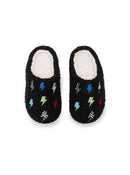 Indoor / Outdoor Slippers - Kids - Lightning Bolts - Black