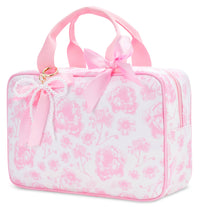 Pretty Pink Toile Large Cosmetic Bag