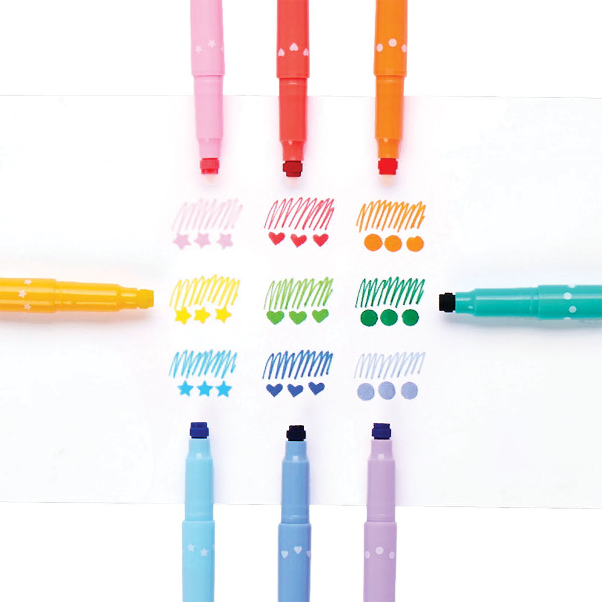 Confetti Stamp Double-Ended Markers