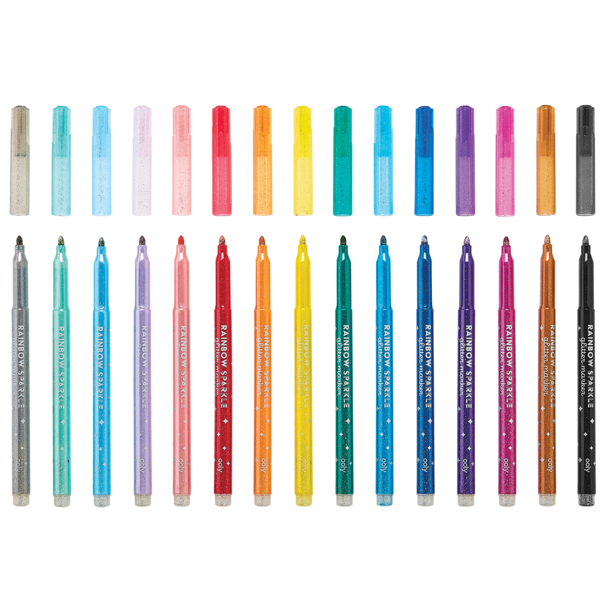 Rainbow Sparkle Glitter Markers