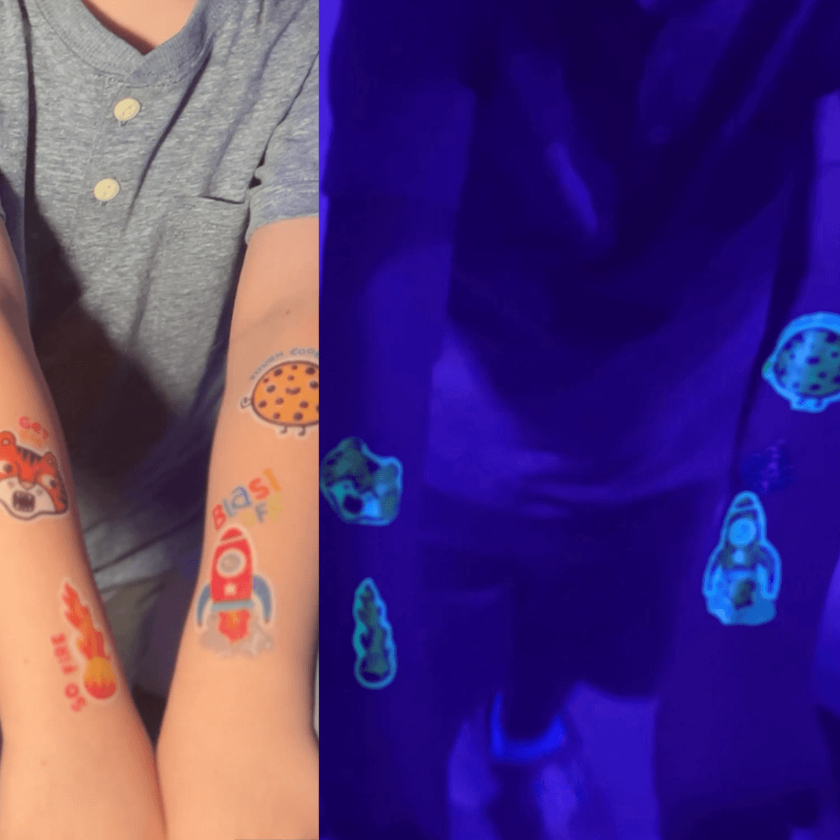 Tattoo Palooza: Bright & Funny - Glow Temporary Tattoos