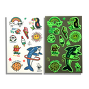 Tattoo Palooza: Bright & Funny - Glow Temporary Tattoos