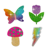 Wild Wonders 2" Rhinestone Sticker Set of 4