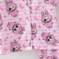 Pink Labubu Soft & Cozy Short Sleeve + Pant Pajama