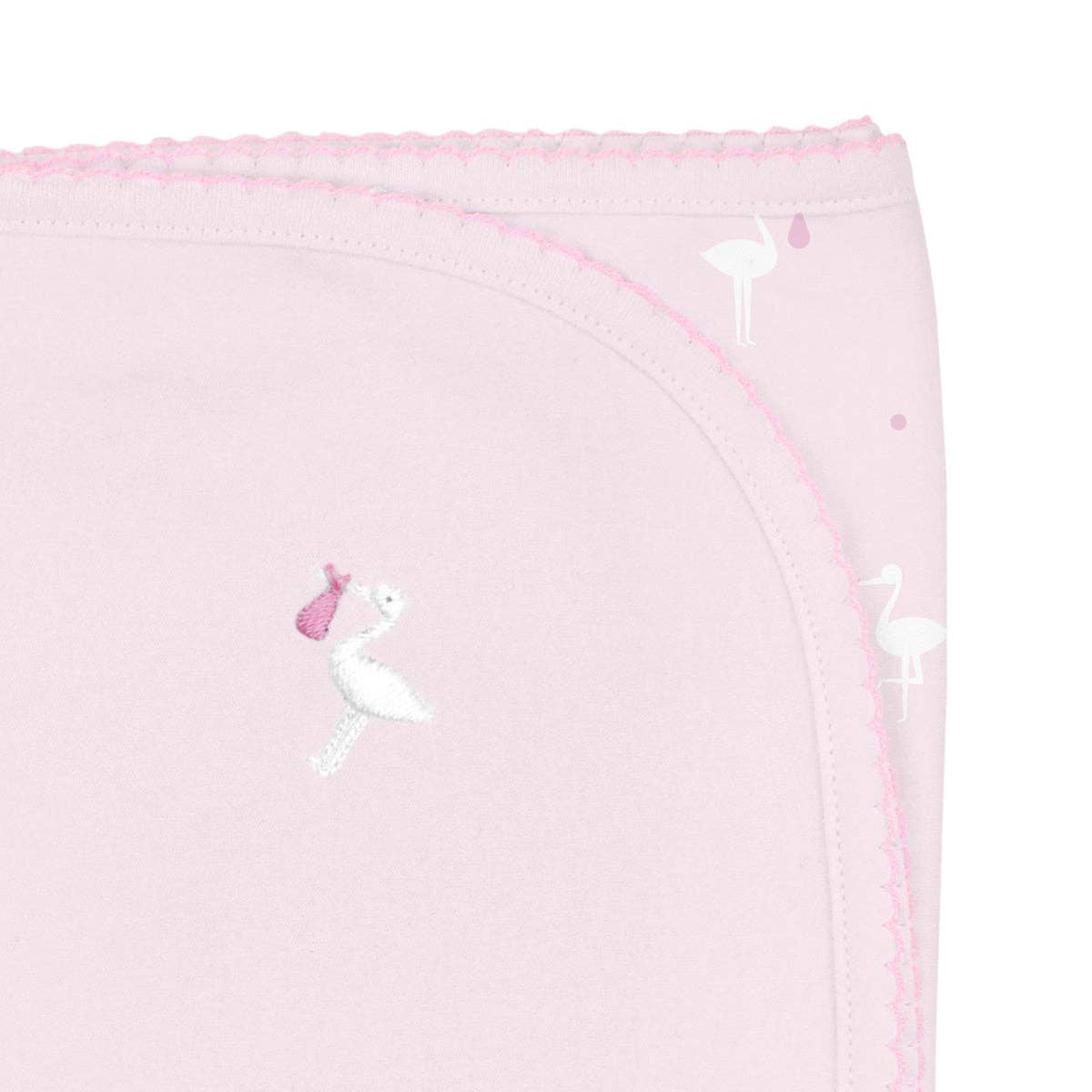 Baby Stork Embroidery and Printed