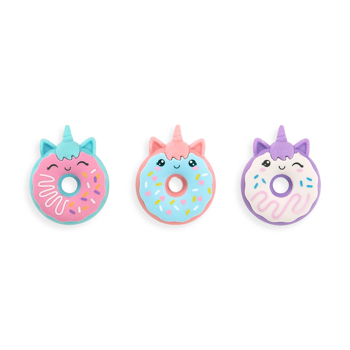 Magic Bakery Unicorn Donuts Vanilla Scented Erasers - Set of 3