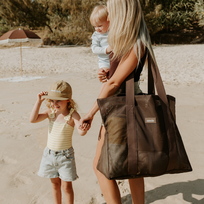 Beach Hauler™ - Mini Mesh Beach Bag – Espresso