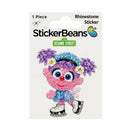 Figure Skating Abby Cadabby 2" Rhinestone StickerBean