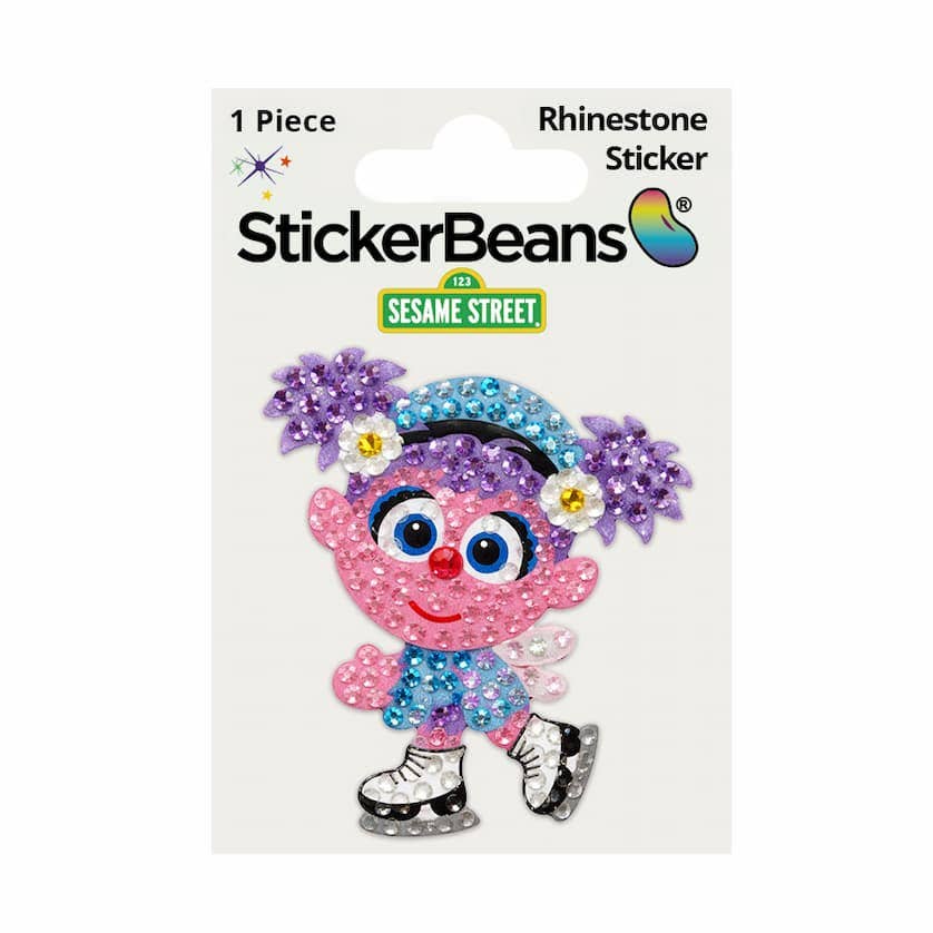Figure Skating Abby Cadabby 2" Rhinestone StickerBean