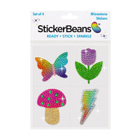 Wild Wonders 2" Rhinestone Sticker Set of 4