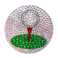 Tee Time 2" Rhinestone Golf Sticker