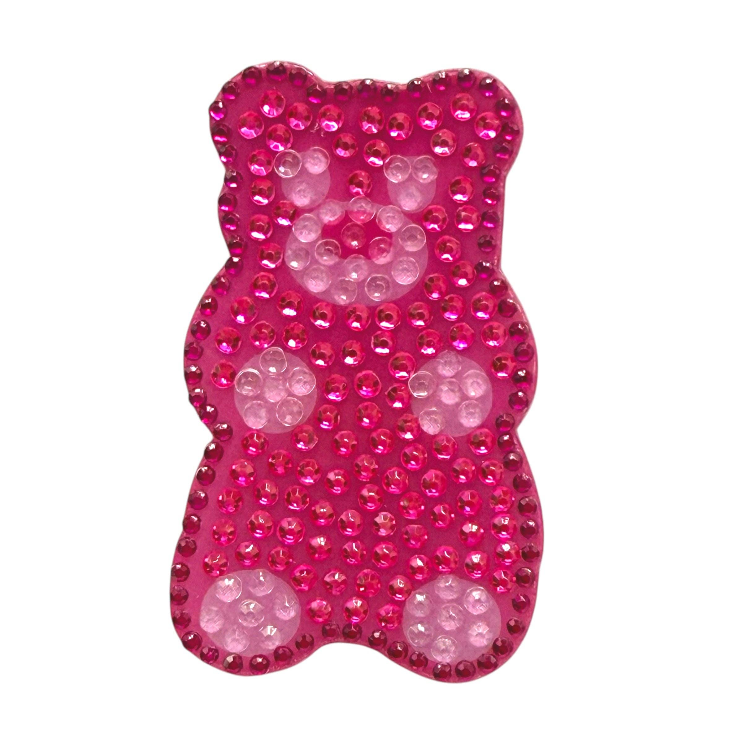 Pink Gummy Bear 2" Rhinestone StickerBean