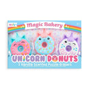 Magic Bakery Unicorn Donuts Vanilla Scented Erasers - Set of 3