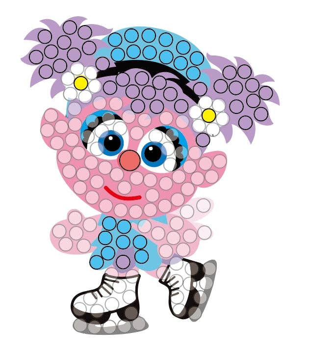 Figure Skating Abby Cadabby 2" Rhinestone StickerBean