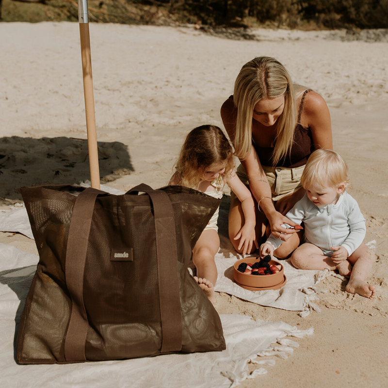 Beach Hauler™ - Mini Mesh Beach Bag – Espresso