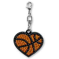 Basketball Rhinestone Bag Charm