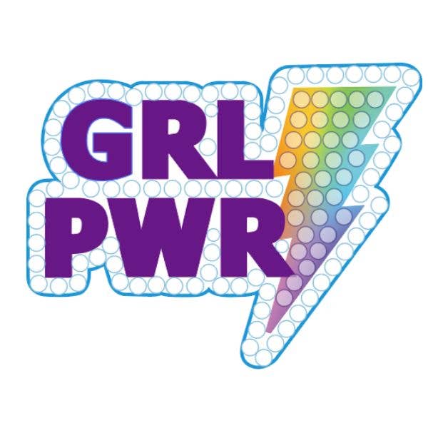 Girl Power 2" Rhinestone StickerBean