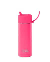 Neon Pink Ceramic Reusable Bottle