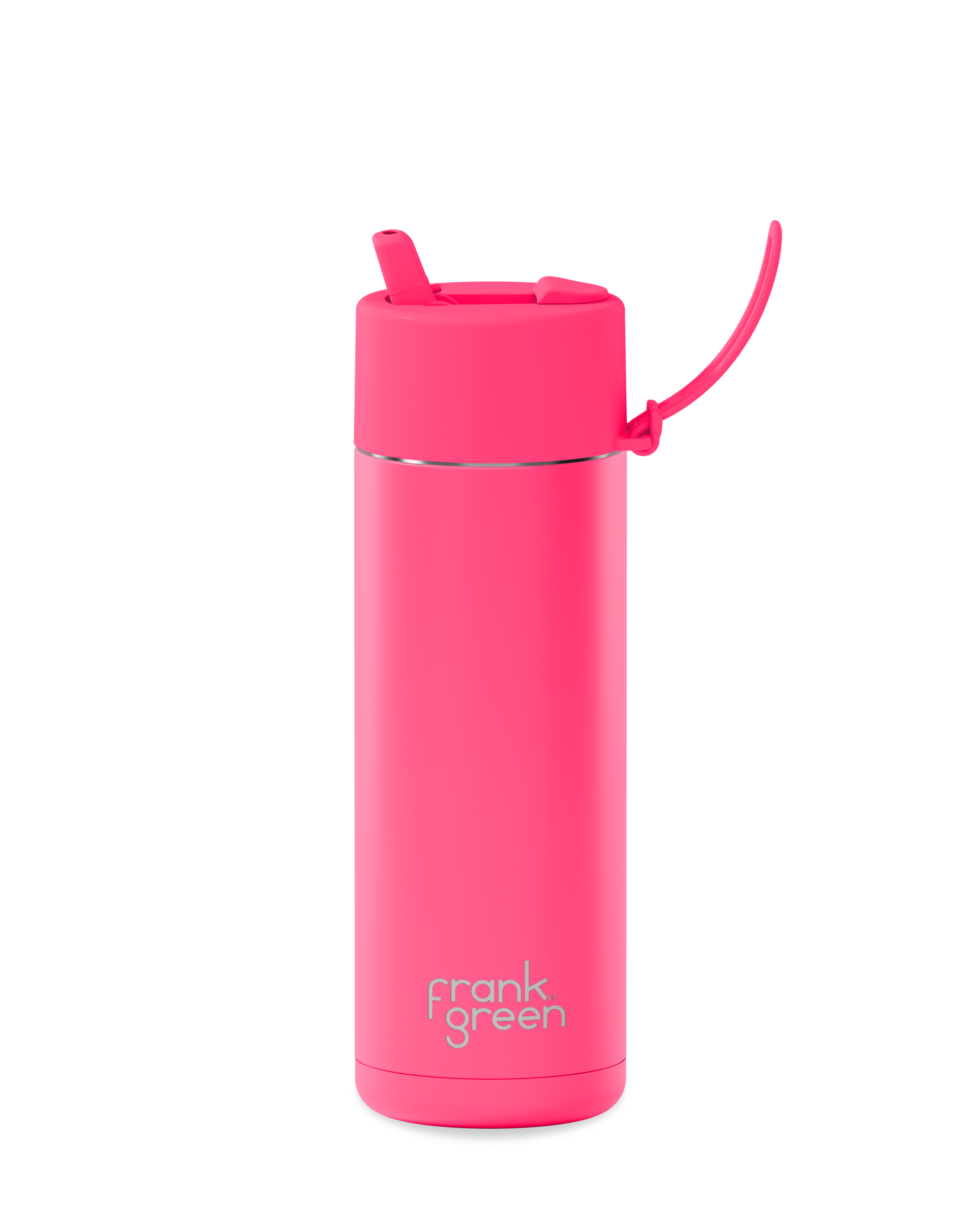 Neon Pink Ceramic Reusable Bottle