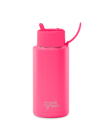 Neon Pink Ceramic Reusable Bottle
