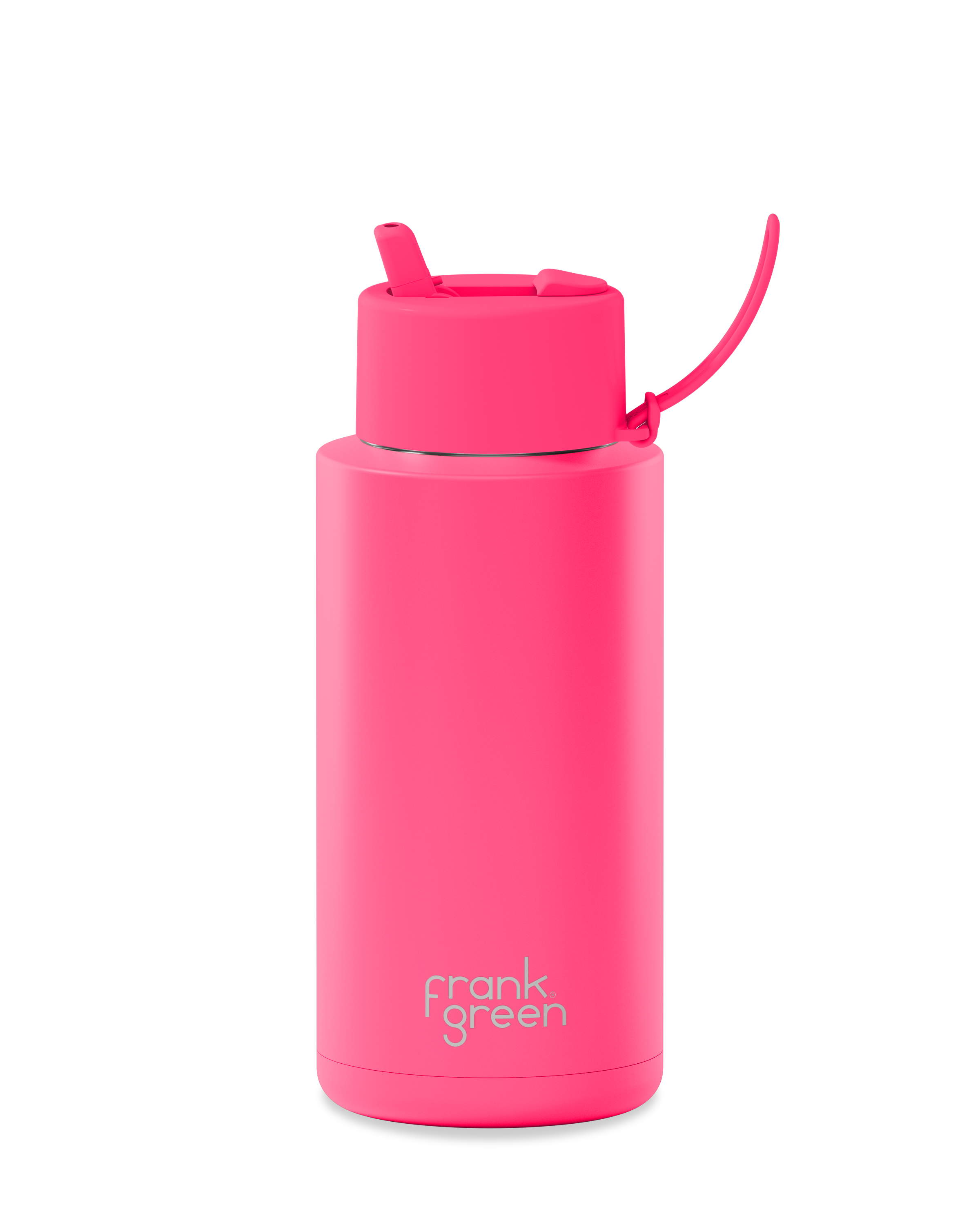 Neon Pink Ceramic Reusable Bottle