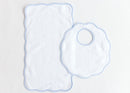 Scalloped Edge Bib & Burp Set