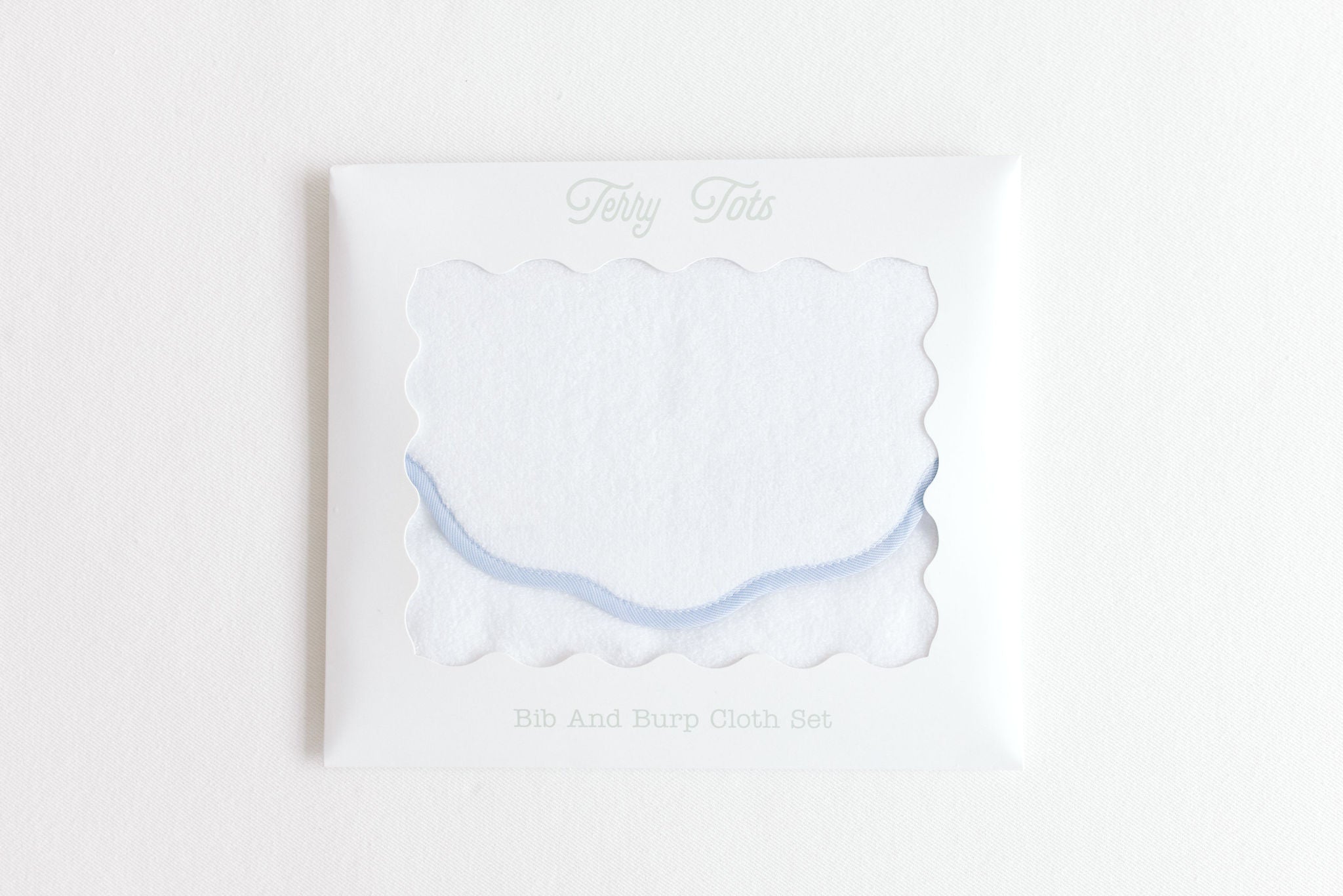 Scalloped Edge Bib & Burp Set