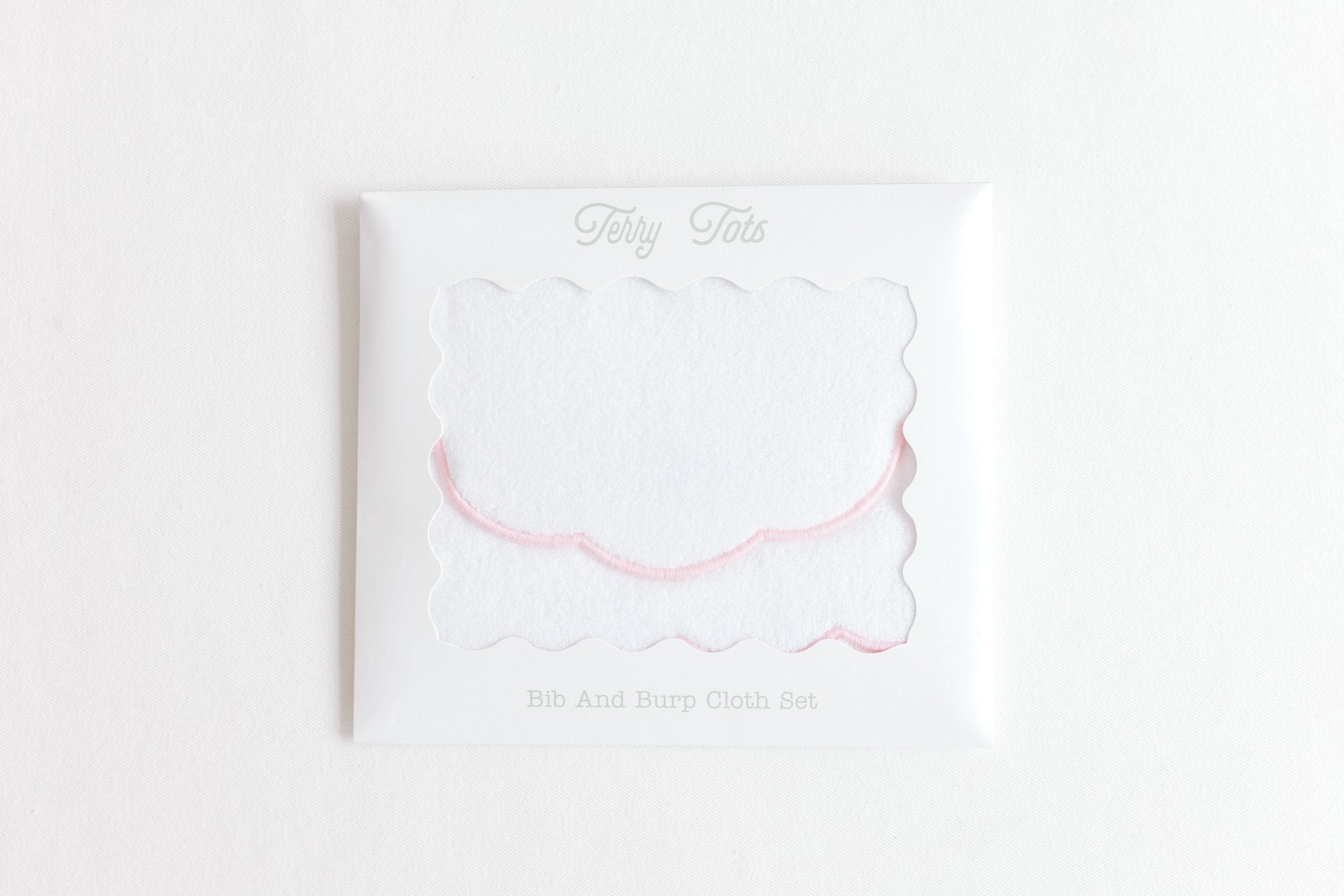 Scalloped Edge Bib & Burp Set