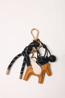 Black 1 Bag Charm - Key Chain Black / Black Cherries / Brown Flying Horse
