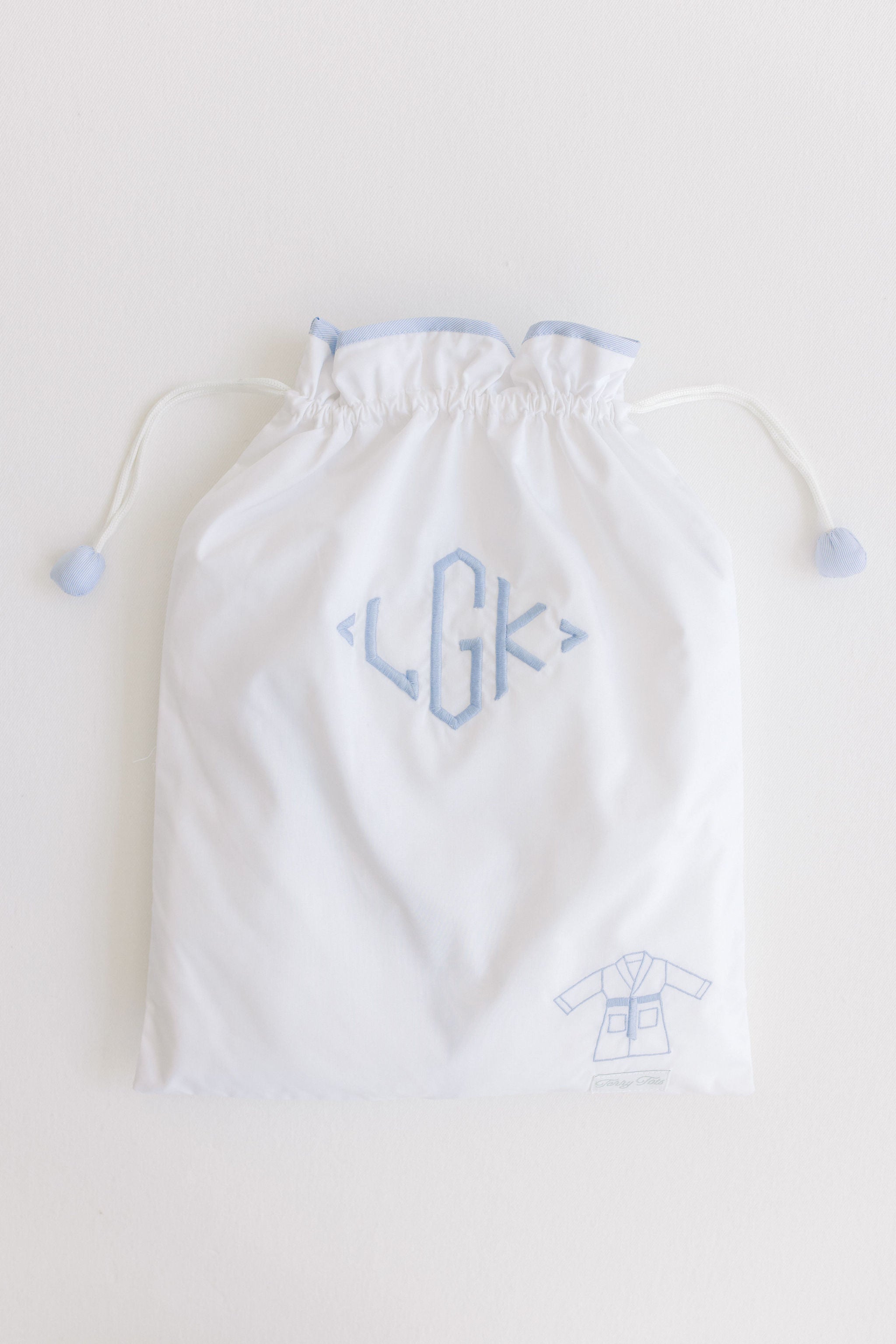 Blue Pinstripe Kids Robe