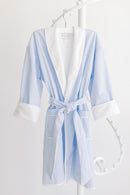 Blue Pinstripe Kids Robe