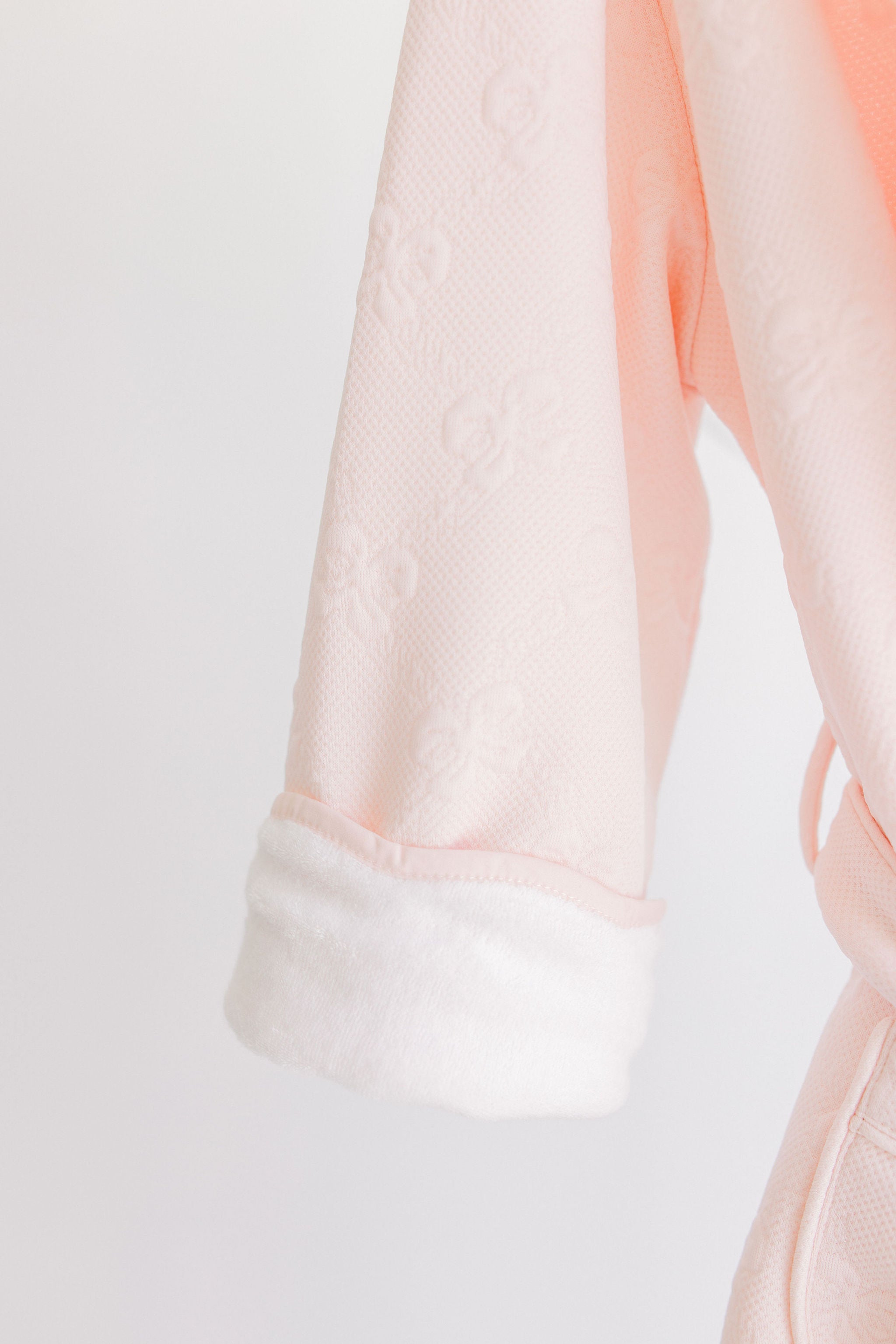 Pink Jacquard Bows Kids Robe
