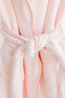 Pink Jacquard Bows Kids Robe