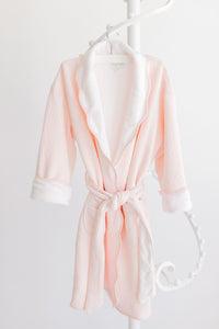 Pink Jacquard Bows Kids Robe