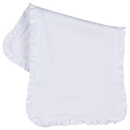 Ruffle White Infant Burp Cloth