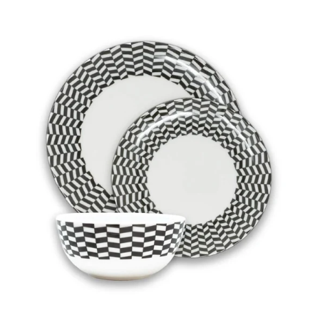 Black & White Chevron Tableware