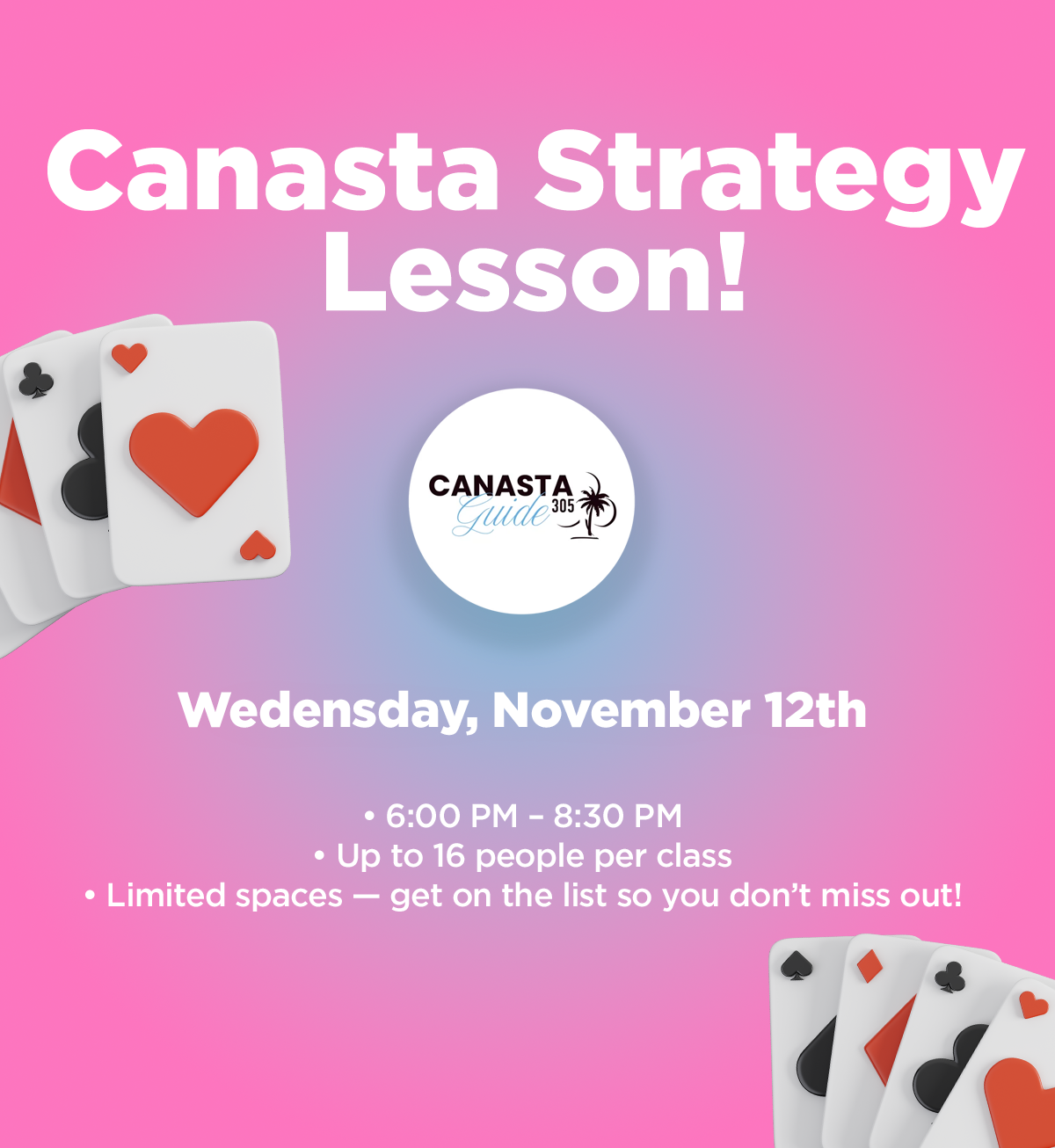 Canasta Strategy Lesson: Wednesday, Nov. 12th🃏 ♠️