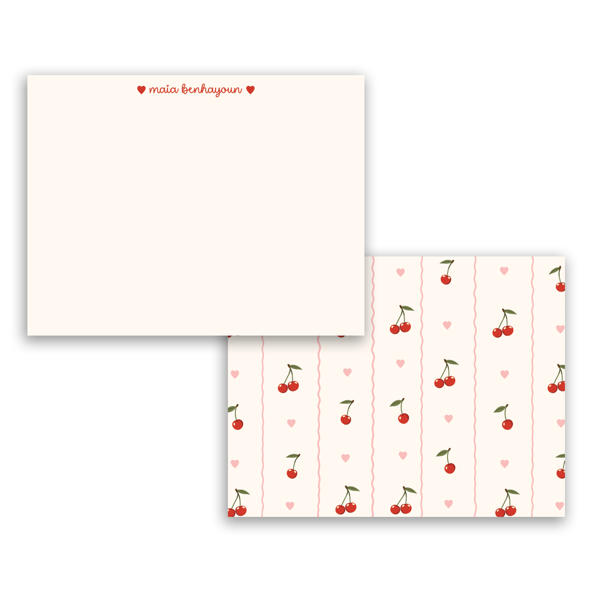 Cherry Sweet Personalized Stationery