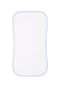 Blue Gingham Burp Cloth