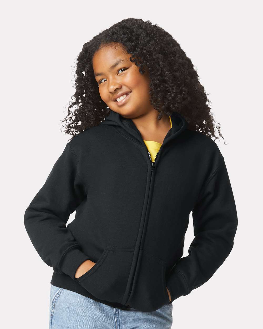 Youth Hooded Zip Up Sweatshirt