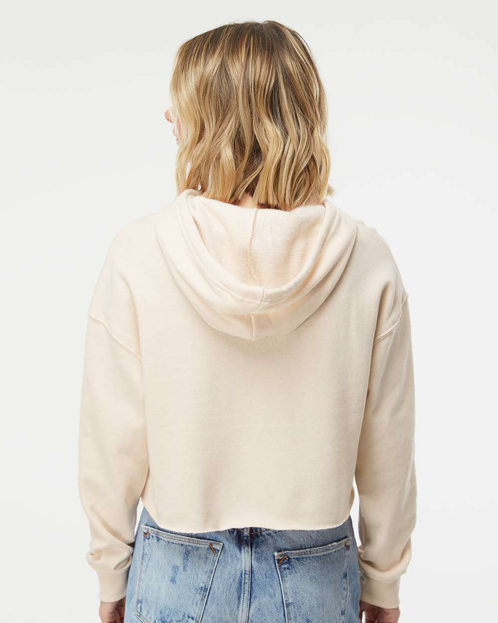 Personalized Women's Lightweight Crop Hooded Sweatshirt