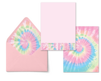 Tie Dye Personalized Stationery
