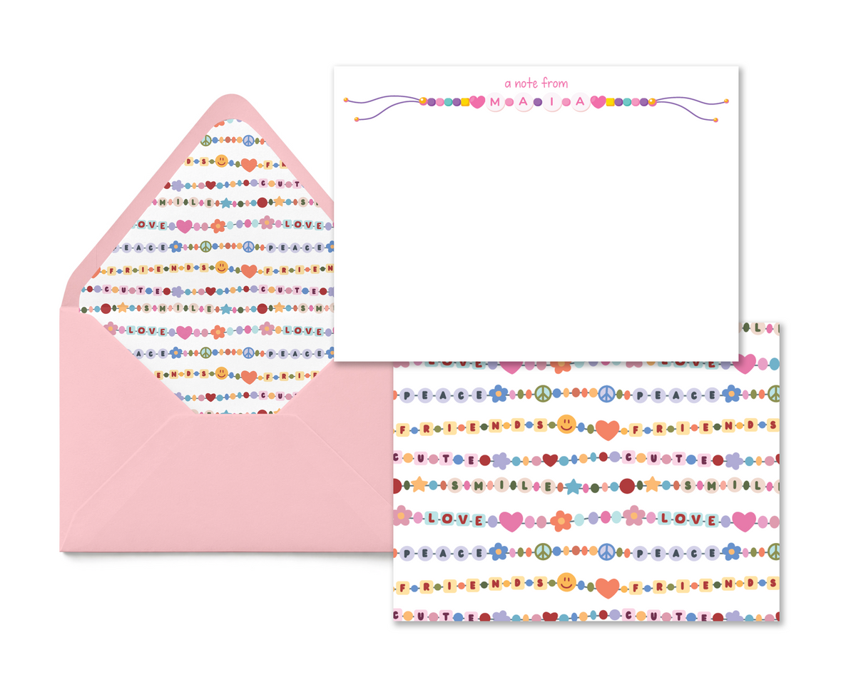 Friendship Bracelet Personalized Stationery