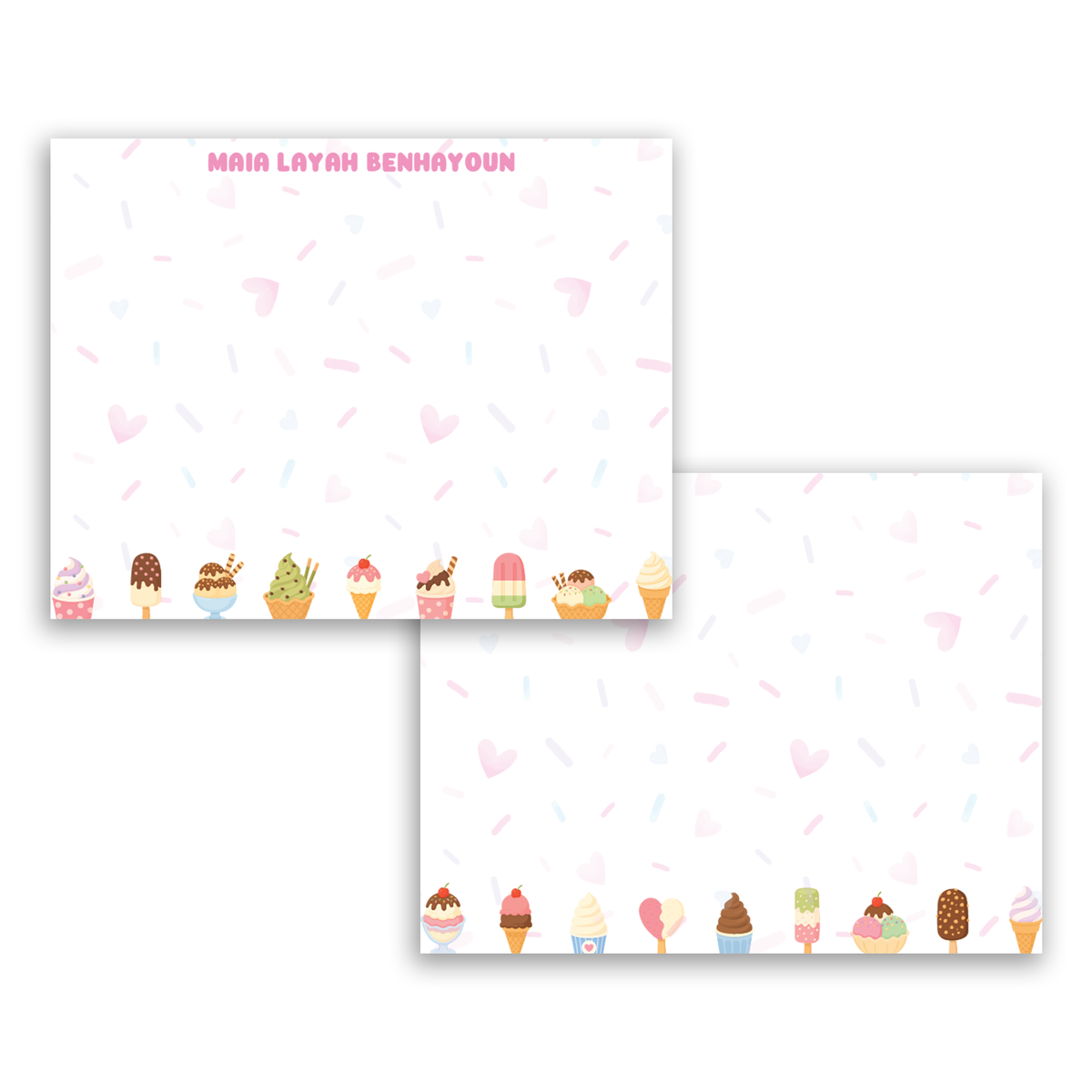 Ice Cream Social Personalized Stationery