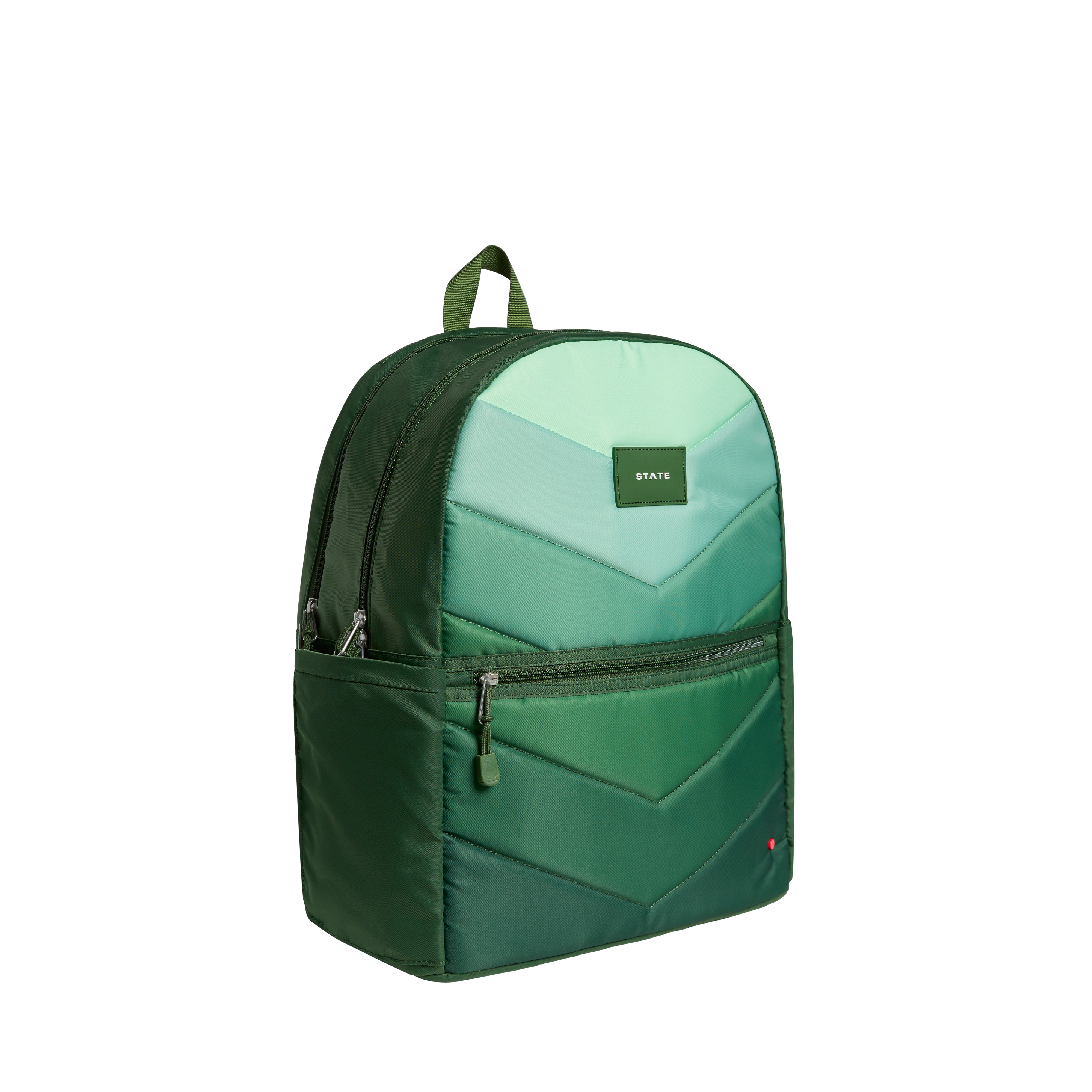 Olive Chevron Kane Double Pocket Large Backpack