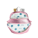 Metallic Pink Silver Kane Double Pocket Large Backpack